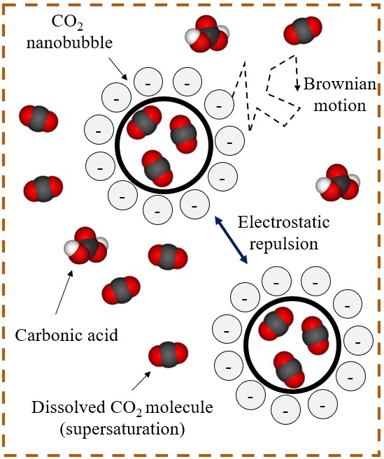 Aqueous Nanobubble Dispersion for CO2 Sequestration / Mineralization